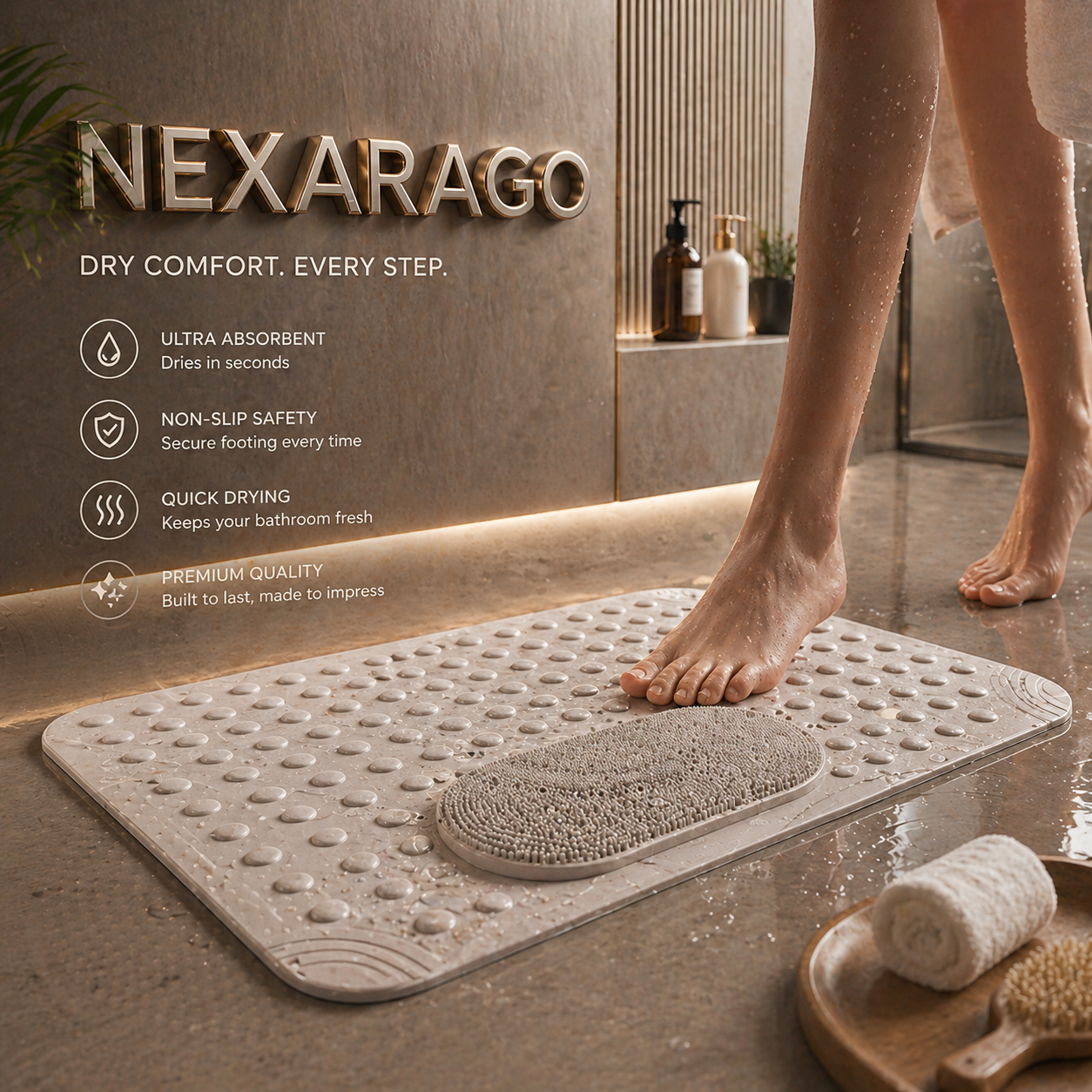PVC towel bathtub shower mat, anti-slip for bathroom.